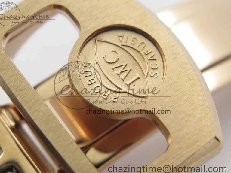 MIROTIME 0409 Compact Portugieser Perpetual Calendar IW503302 RG V9F 1:1 Best Edition White Dial on Brown Leather Strap A 7113